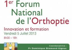 Premier Forum national de l’Orthoptie : le programme