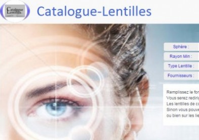 Nouveau: 1ère base de données online des lentilles de contact ! 