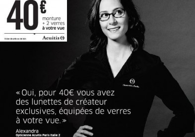 Campagnes publicitaires: Que valent les lunettes à 40 euros ?
