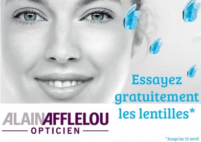 Essai gratuit de lentilles de contact chez les opticiens Afflelou ! 