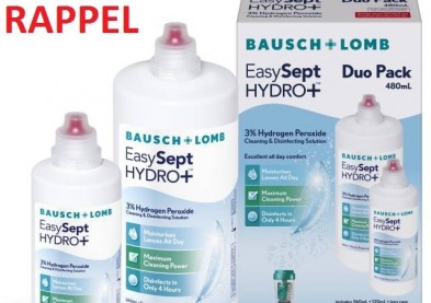 Rappel du produit pour lentilles EasySept Hydro+ 